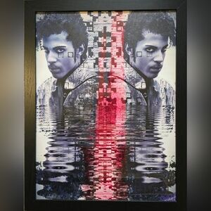 HANDCRAFTED Abstract PRINCE Painting HANDMADE Framed Art HANDPAINTED Wall Decor